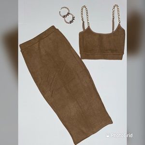 Fashion Nova two-piece skirt set